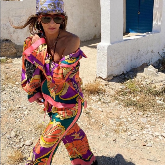 NWT Zara Pajama Style Printed Pants - Picture 4 of 14